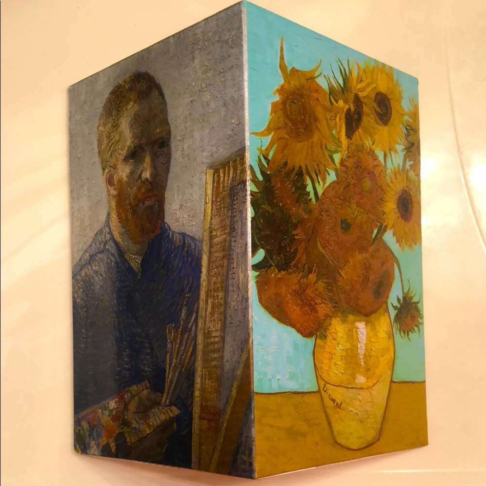 Vincent Van Gogh Sunflowers & Self Portrait Double Sided Puzzle